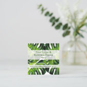 Moderne, große Palmenblätter Quadratische Visitenkarte (Stehend Vorderseite)