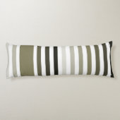 Moderne große Streifen und Name in Getrockneter Kr Seitenschläferkissen (Rückseite)