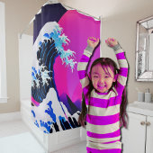 moderne große Welle Duschvorhang