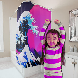 moderne große Welle Duschvorhang