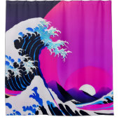 moderne große Welle Duschvorhang (Vorderseite)