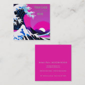 moderne große Welle Quadratische Visitenkarte (Vorne/Hinten)