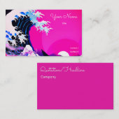 moderne große Welle Visitenkarte (Vorne/Hinten)