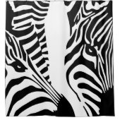 Moderne große Zebragegenden Duschvorhang (Vorderseite)