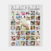 Moderne Großeltern Foto Collage Gray Fleecedecke (Vorderseite)