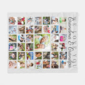 Moderne Großeltern Foto Collage Gray Fleecedecke (Vorderseite (Horizontal))