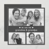 Moderne Großeltern tagsüber Schwarz-Weiß-Foto (Vorne/Hinten)