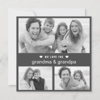 Moderne Großelterntag Schwarz-Weiß-Foto