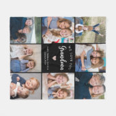 Moderne Großmutter für benutzerdefinierten Text, 8 Fleecedecke (Vorderseite (Horizontal))