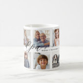 Moderne Großmutter-Script Großkinder FotoCollage Kaffeetasse (Mittel)