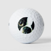 moderne Großstadt Boston Terrier Golfball (Vorderseite)