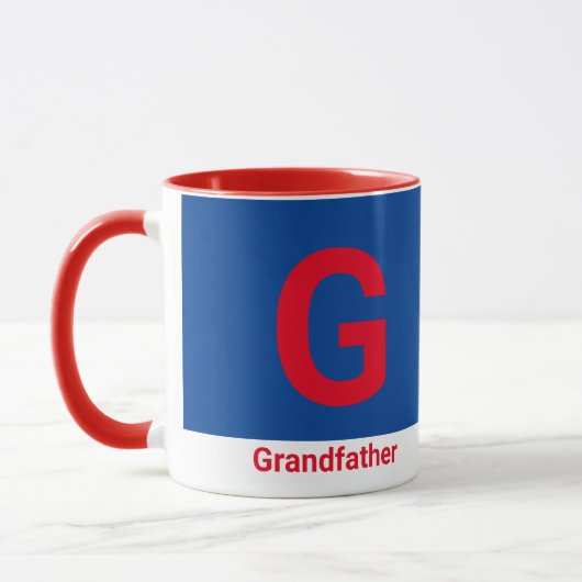 Moderne Großvater-Letter-Tasse Tasse (Links)
