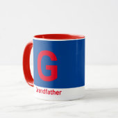 Moderne Großvater-Letter-Tasse Tasse (Vorderseite Links)