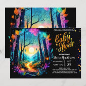 Moderne Grove Enchanted Baby Dusche Einladung (Vorne/Hinten)
