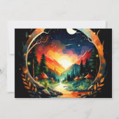 Moderne Grove-verzauberte Babydusche für Cotgecore Einladung (Rückseite)