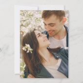 Moderne Grün-Foliage-Kontur-Foto Hochzeit Einladung (Rückseite)