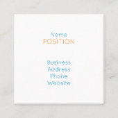 Moderne, grün-gelb-orangefarbene Platine Tech Quadratische Visitenkarte (Rückseite)