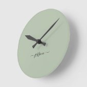 Moderne, grün geschriebene Bezeichnung große Uhr (Winkel)