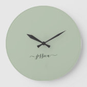 Moderne, grün geschriebene Bezeichnung große Uhr (Vorderseite)