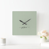 Moderne, grün geschriebene Bezeichnung große Uhr (Zuhause)