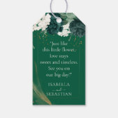 Moderne Grün-Rose-Hochzeit Geschenkanhänger (Vorderseite)