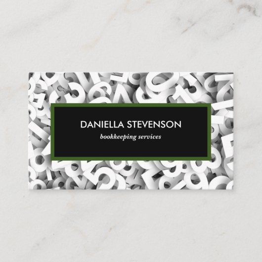 Moderne Grün- und Schwarz-Buchhaltung Visitenkarte (Vorderseite)