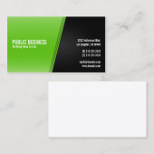 Moderne Grün und Schwarz Visitenkarte (Vorne/Hinten)