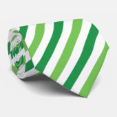 Moderne, grün und weiß gestreift, frisch krawatte (Gerollt)