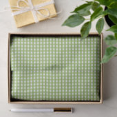 Moderne Grün- und Weißgingham-Muster - Gefallen Seidenpapier (Geschenk)
