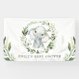 Moderne Grünanlage Gold Elephant Baby Dusche Gebur Banner
