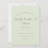 Moderne Grünanlage Kinderdusche Foto Einladung (Rückseite)