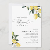 Moderne Grünanlage Lemon Probe Abendessen Einladung (Vorderseite)