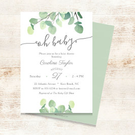 Moderne Grünanlage Oh Baby Simple Baby Shower Einladung