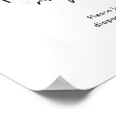 Moderne Grünanlage und Gold Diaper Raffle Baby Dus Poster (Ecke)