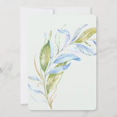 Moderne Grünanlage Watercolor Paare Kinderdusche Einladung (Rückseite)