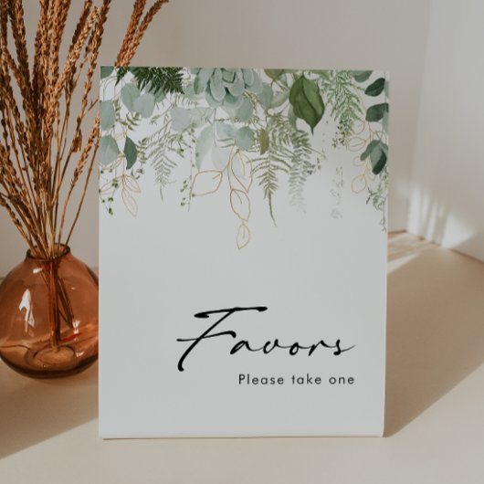 Moderne Grünanlagen und Gold Baby Dusche Favoriten Sockelschild