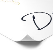 Moderne Grünanlagen und Gold Baby Duschtränke Unte Poster (Ecke)