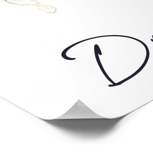 Moderne Grünanlagen und Gold Baby Duschtränke Unte Poster (Ecke)