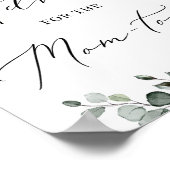 Moderne Grünberatung für das Mama-to-be-Zeichen Poster (Ecke)