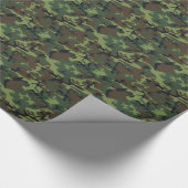 Moderne Grünbraune Schwarzjagd Camouflage Camoufla Geschenkpapier (Ecke)