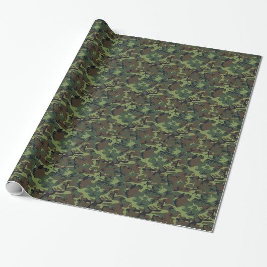 Moderne Grünbraune Schwarzjagd Camouflage Camoufla Geschenkpapier (Ungerollt)