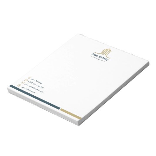 Moderne Grundstücke-Notizblock Notizblock (Rotiert)