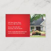 Moderne Grundstücksmakler-Visitenkarte Visitenkarte (Rückseite)