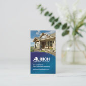 Moderne Grundstücksmakler-Visitenkarte Visitenkarte (Stehend Vorderseite)