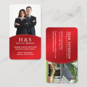 Moderne Grundstücksmakler-Visitenkarte Visitenkarte (Vorne/Hinten)