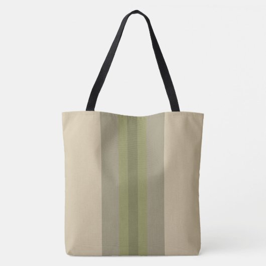 Moderne, grüne Beige gestreift Tasche (Rückseite)