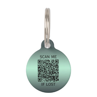 Moderne grüne benutzerdefinierte QR-Code-Hundehals Haustiermarke