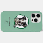 Moderne grüne beste Hundemutter-Foto Case-Mate iPhone Hülle (Rückseite (Horizontal))