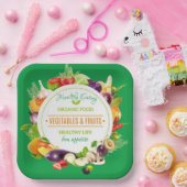 Moderne grüne Bio gesunde Ernährung Pappteller (Party)