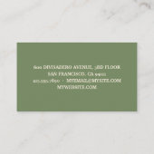 Moderne grüne Bio Lebensmittel | Logo für den land Visitenkarte (Rückseite)